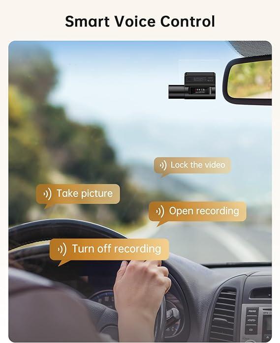 Arpha A14 1CH Dash Cam 4K with Voice Control 24H Parking Mode - Image 3