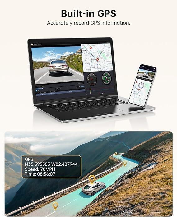 Arpha A14 1CH Dash Cam 4K with Voice Control 24H Parking Mode - Image 4