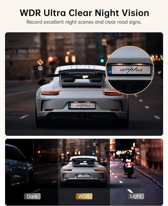 Arpha A14 1CH Dash Cam 4K with Voice Control 24H Parking Mode - Image 5