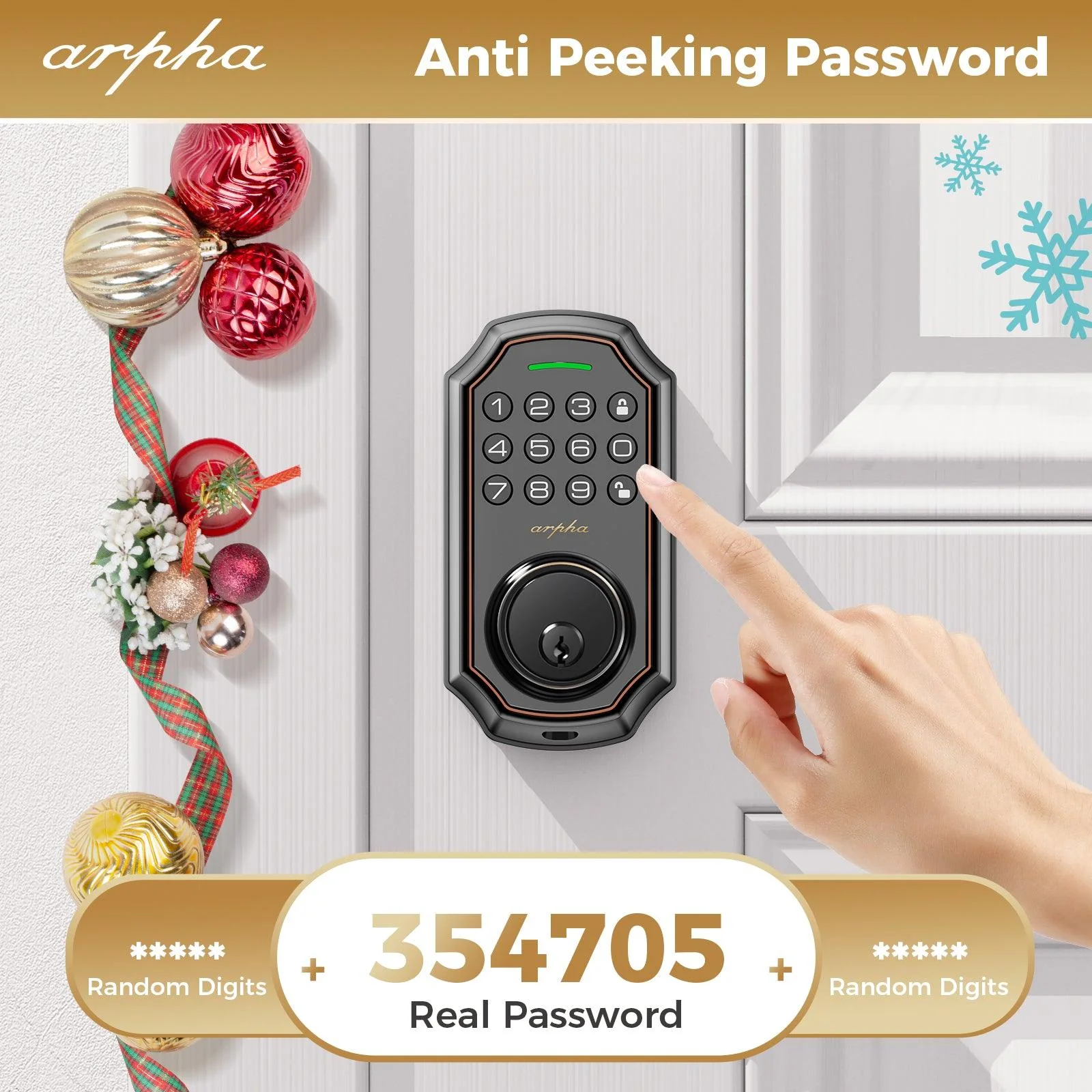 Arpha D180 Electronic Keypad Deadbolt Lock Easy to Install - Image 3