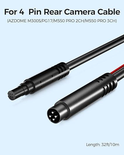 AZDOME Extend Cable 4 Pin 10m for M300S/M550 Pro/PG17/PG17 Max/PG17 Pro/GS63H Pro - Image 3