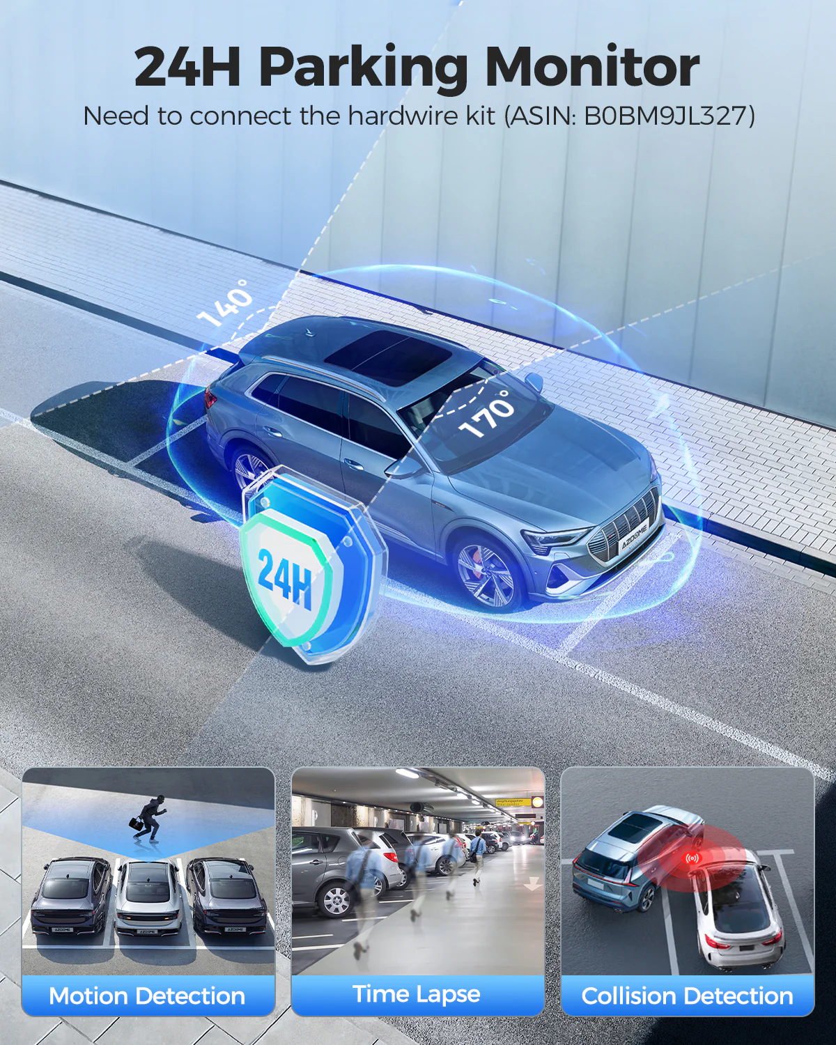 AZDOME GS63H Pro 2CH Dash Cam 4K with Super Night Vision & ADAS 24H Parking Mode - Image 8