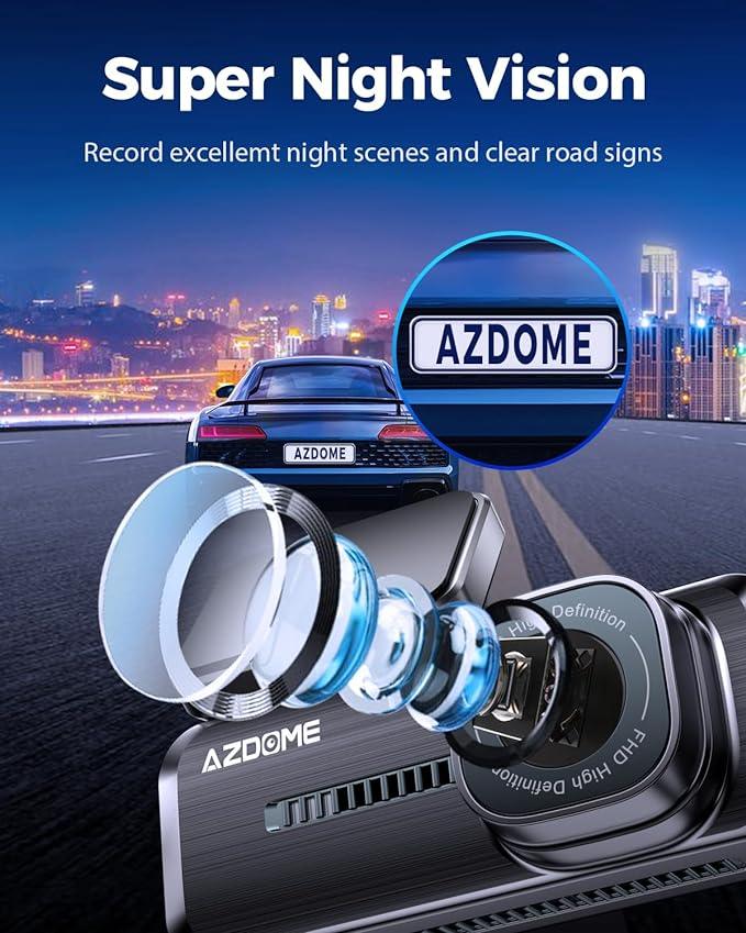 AZDOME M200 1CH Dash Cam 1080P 150° Wide Angle 24H Parking Mode - Image 6
