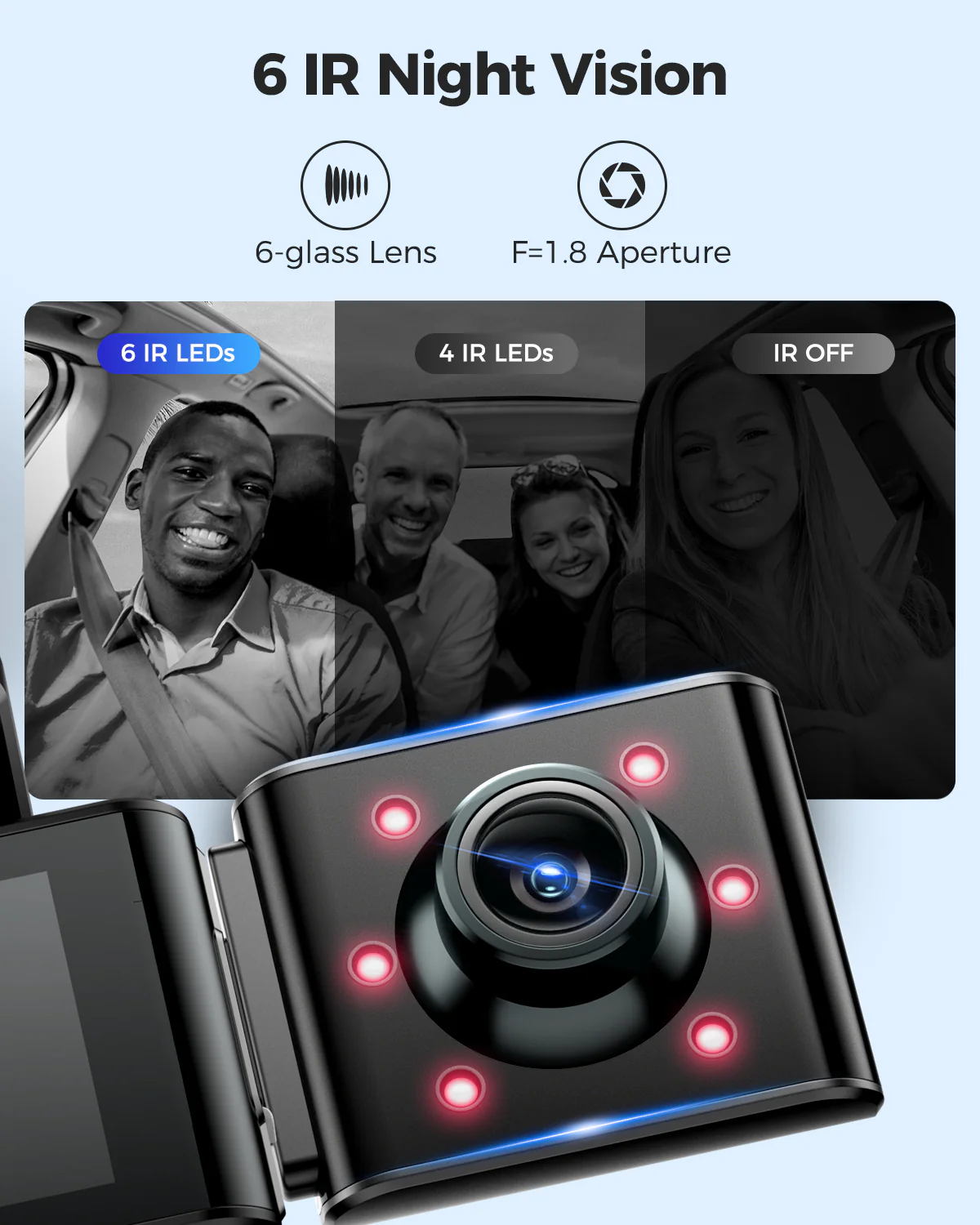 AZDOME M550 Pro 3CH Dash Cam 4K with 5G WiFi, 3.19" Screen IR Night Vision 24H Parking Mode - Image 5