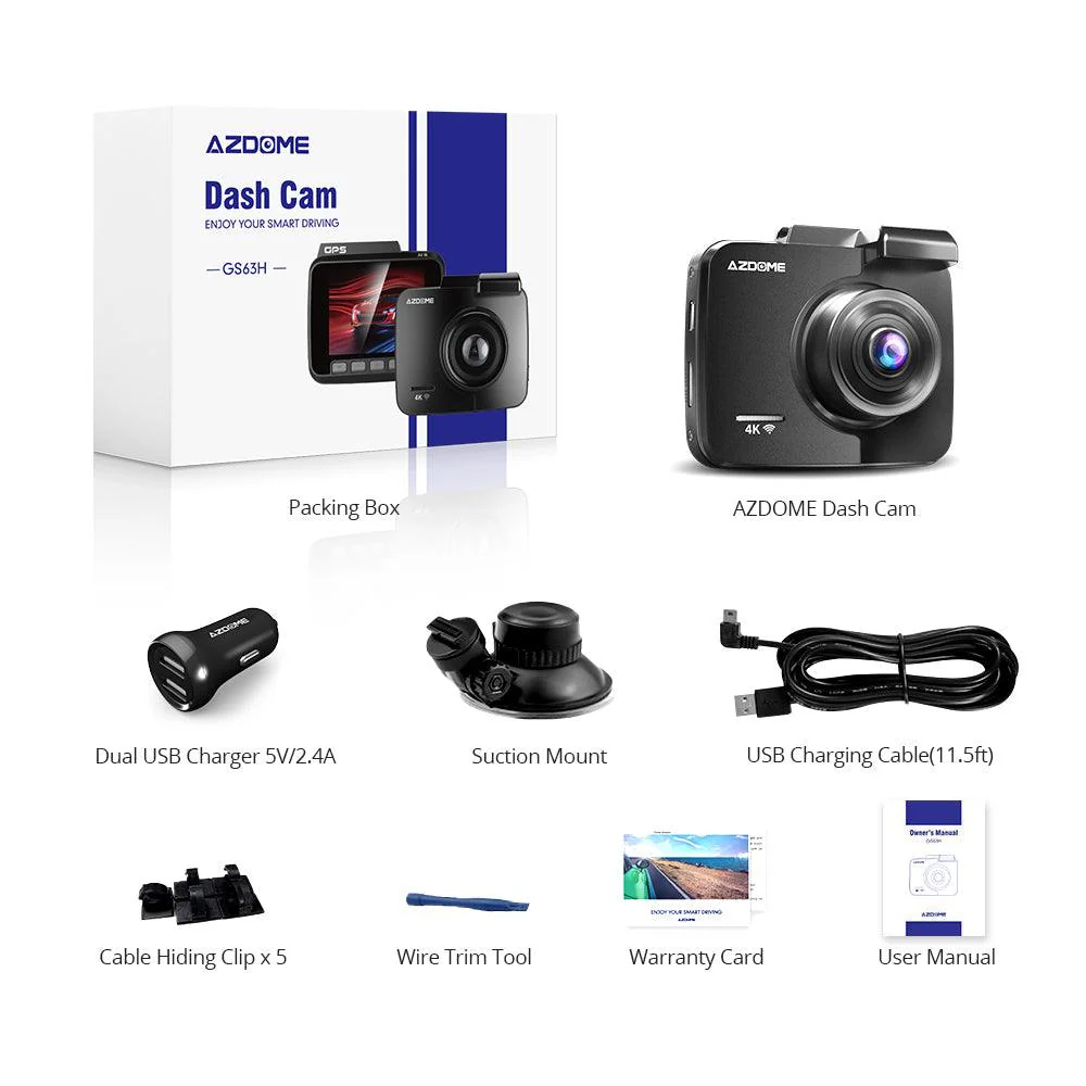 AZDOME GS63H 1CH Dash Cam 4K with Super Night Vision and Built in WiFi - Image 9