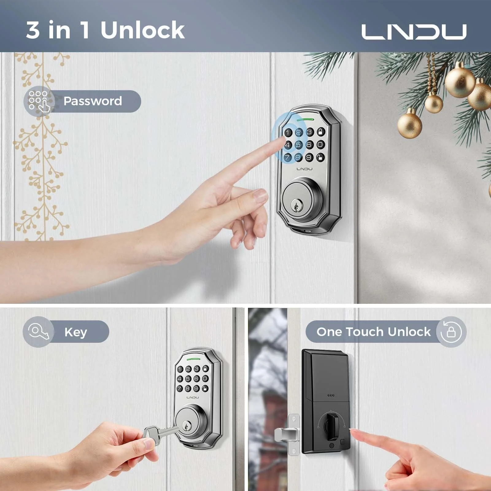 LNDU D180 Keyless Enter Deadbolt Lock Easy to Install - Image 4