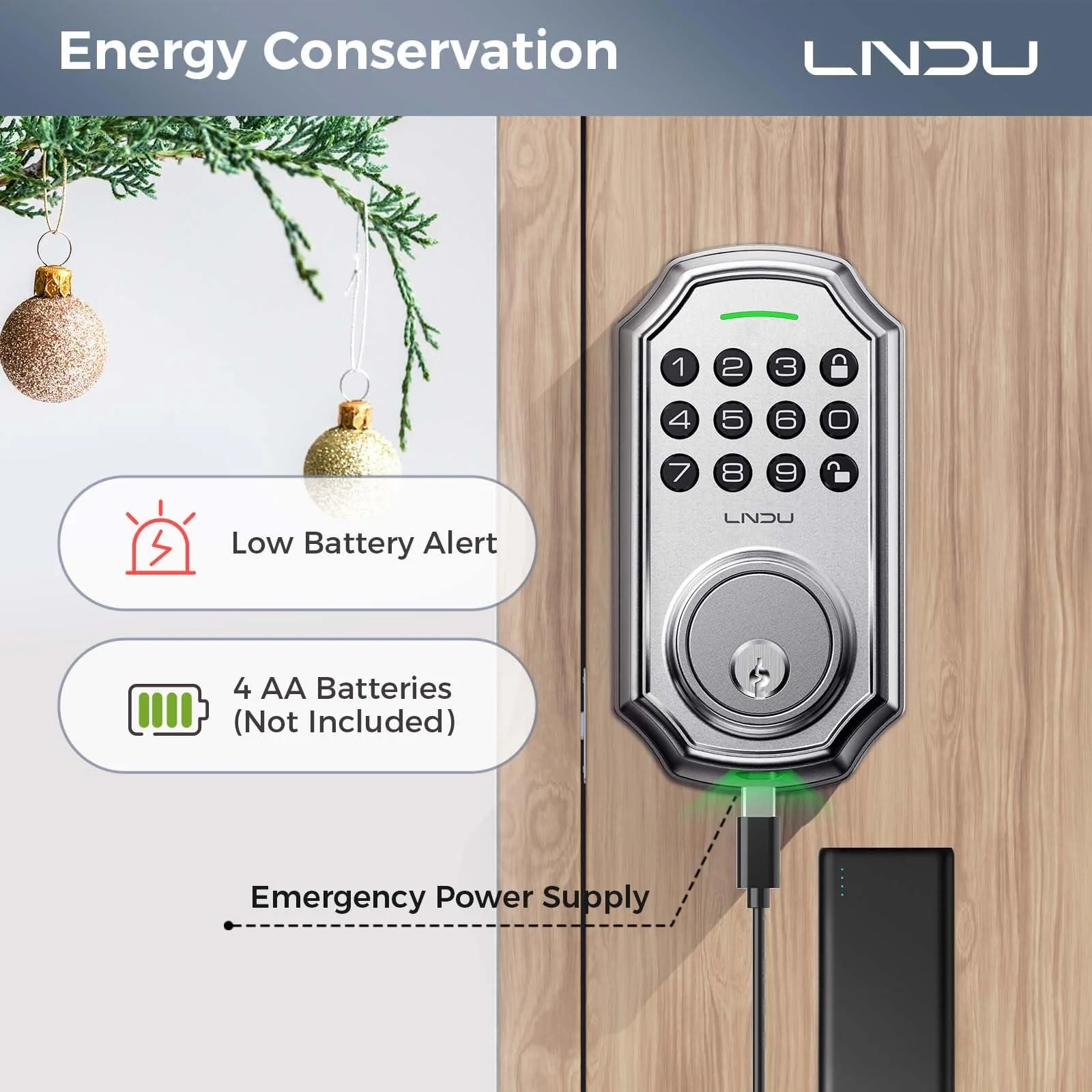 LNDU D180 Keyless Enter Deadbolt Lock Easy to Install - Image 5