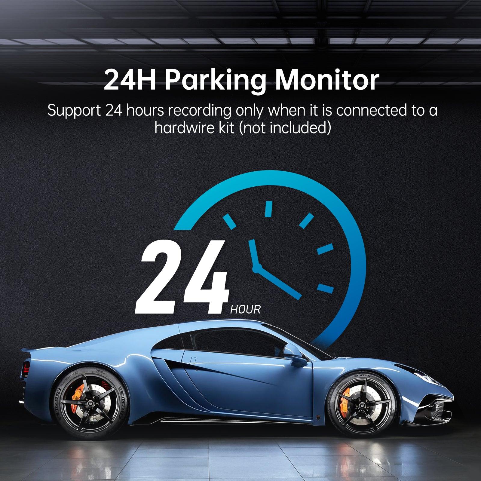 AZDOME M300 1CH Dash Cam 1296P with Voice Control 24H Parking Mode No Card - Image 8